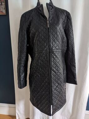 MixIt Womens Genuine Leather Jacket Coat Black 16 Soft Lambskin Vintage 90s Y2K